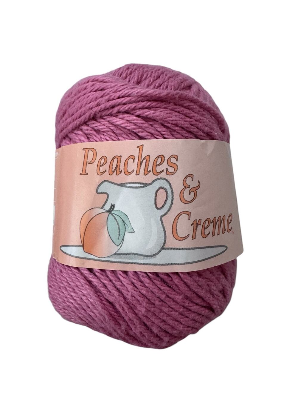 Vintage Peaches & Crème 100% Cotton Yarn in Rose Pink #7368 Made in USA